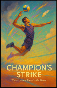 Dynamic Volleyball Champion Sports Poster PosterGoat
