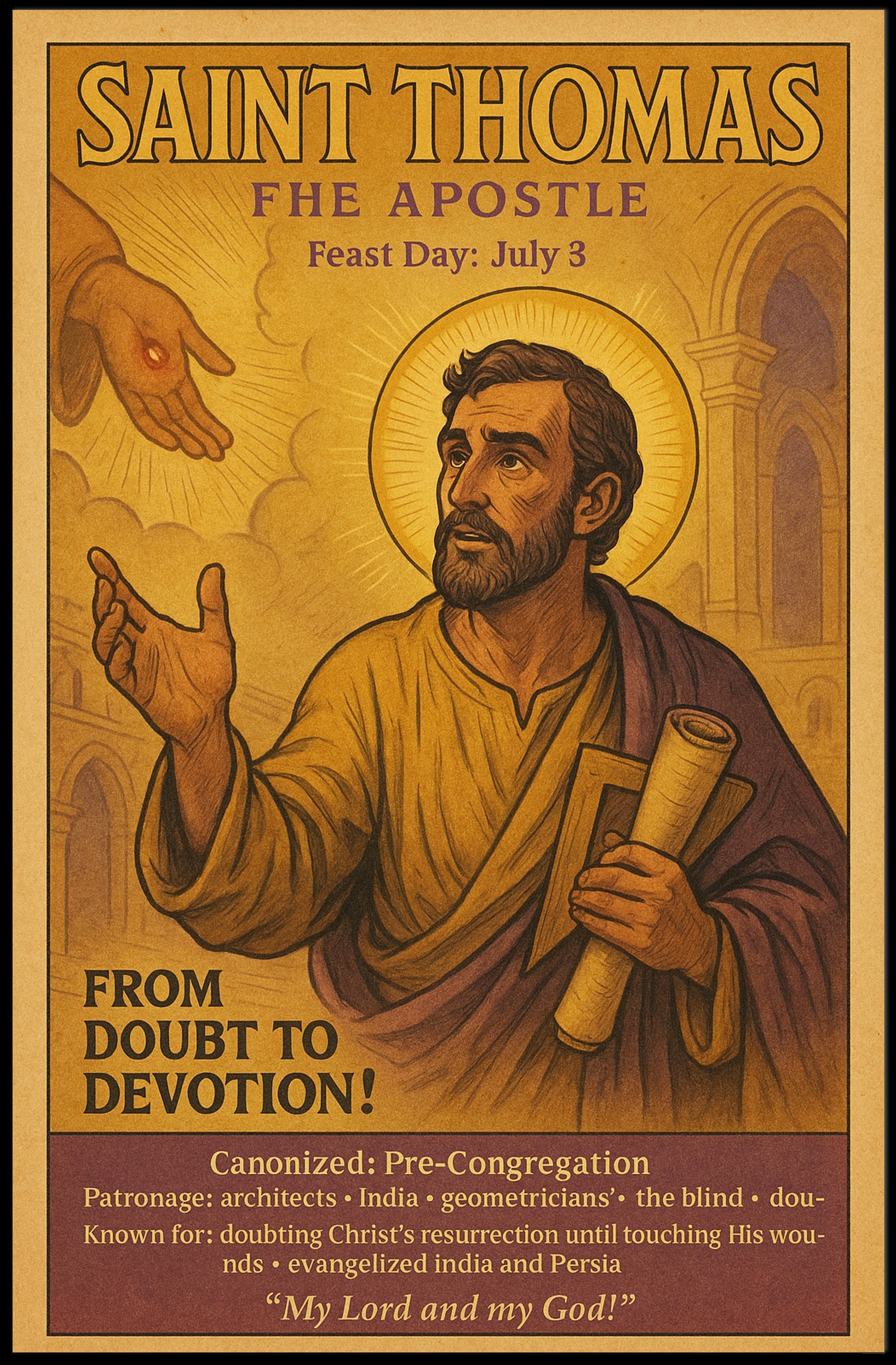 Saint Thomas the Apostle Poster PosterGoat