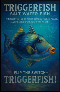Triggerfish Ocean Art Print: Educational Animal Poster