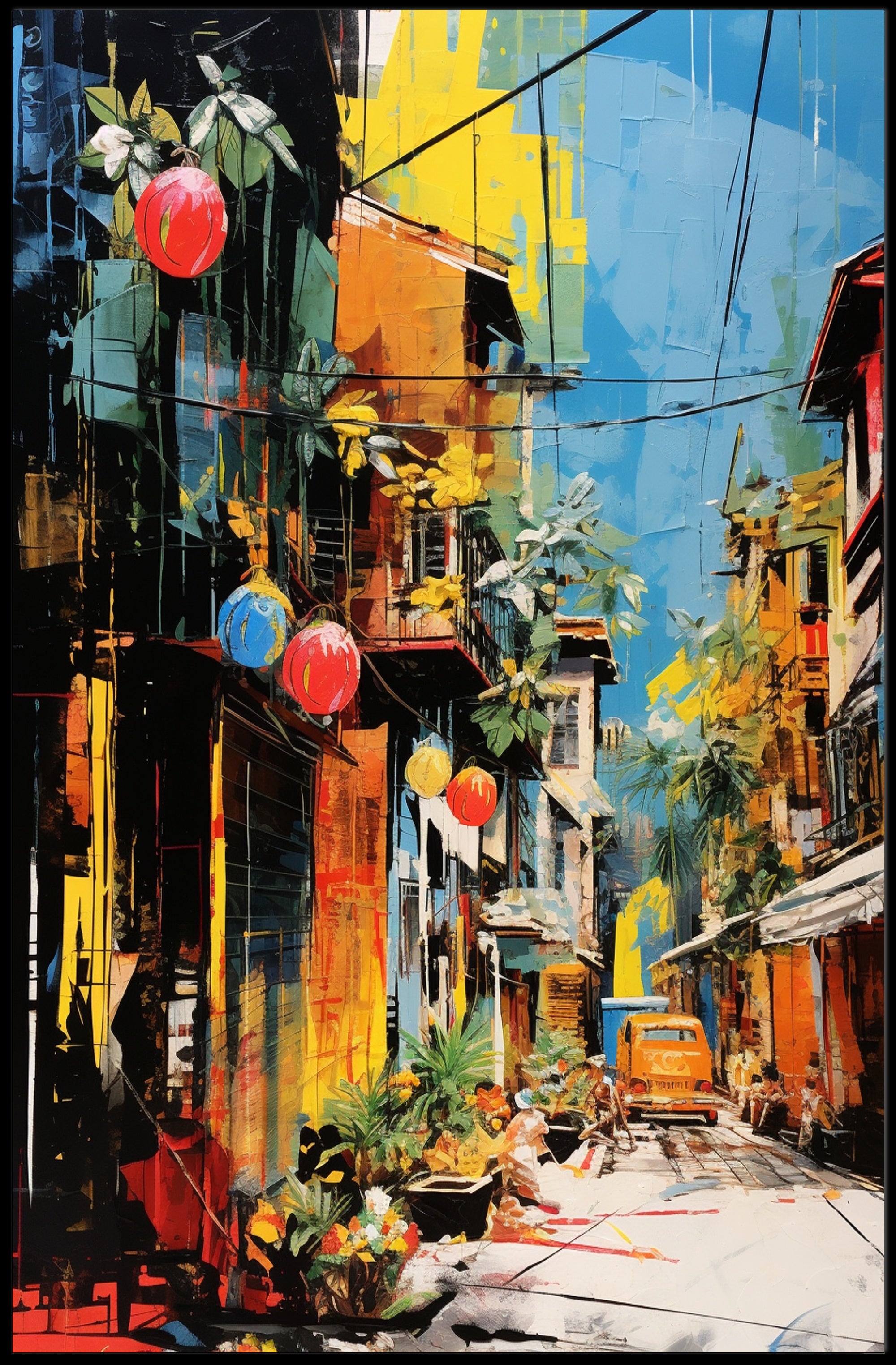 Vibrant Alleyway Poster