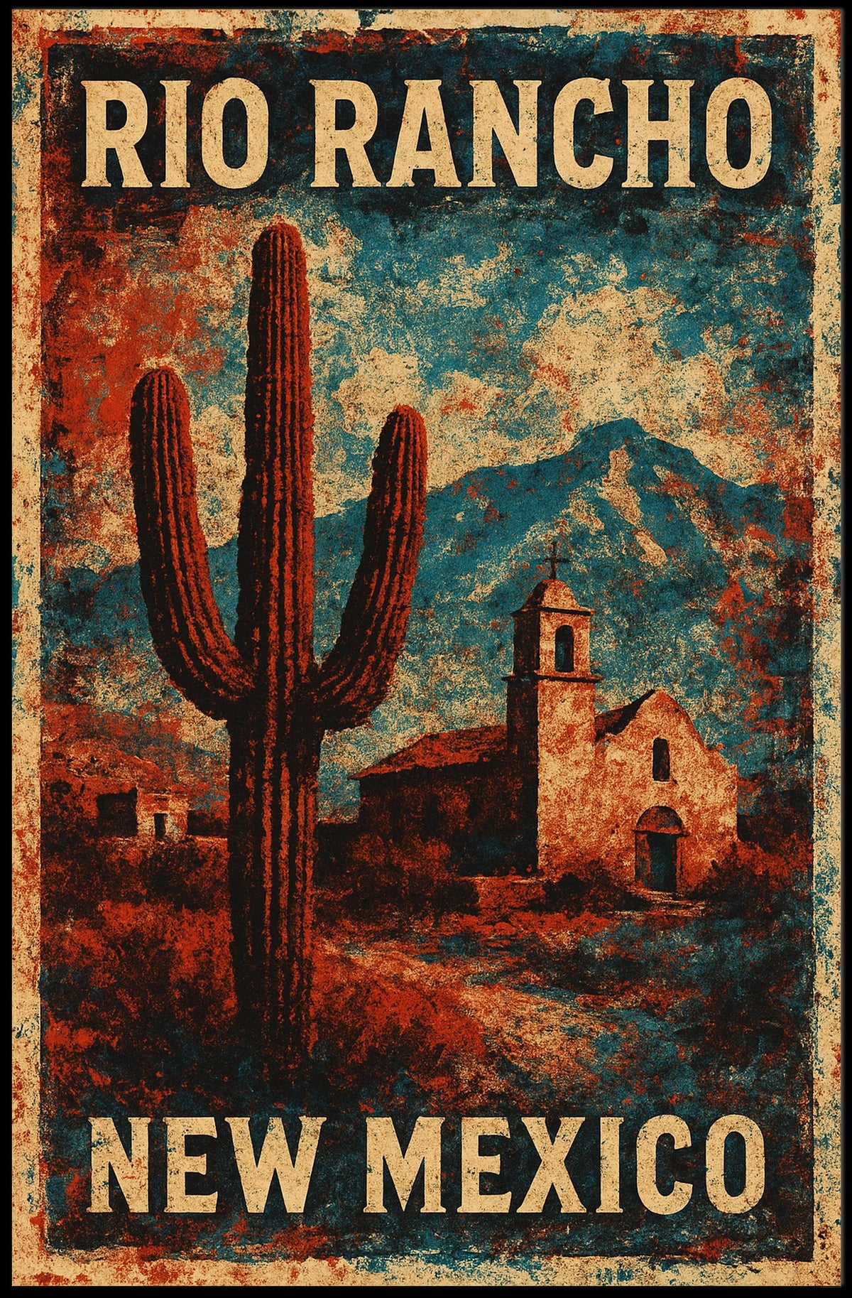 Rio Rancho Desert Landscape New Mexico Realism Poster