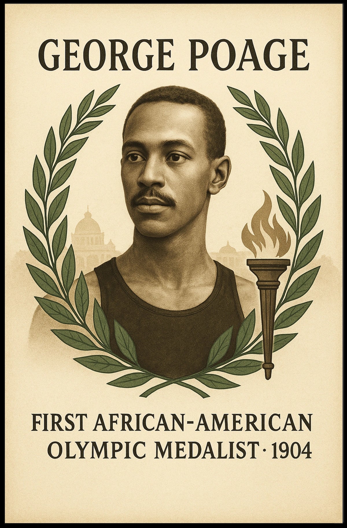 George Poage First African-American Poster