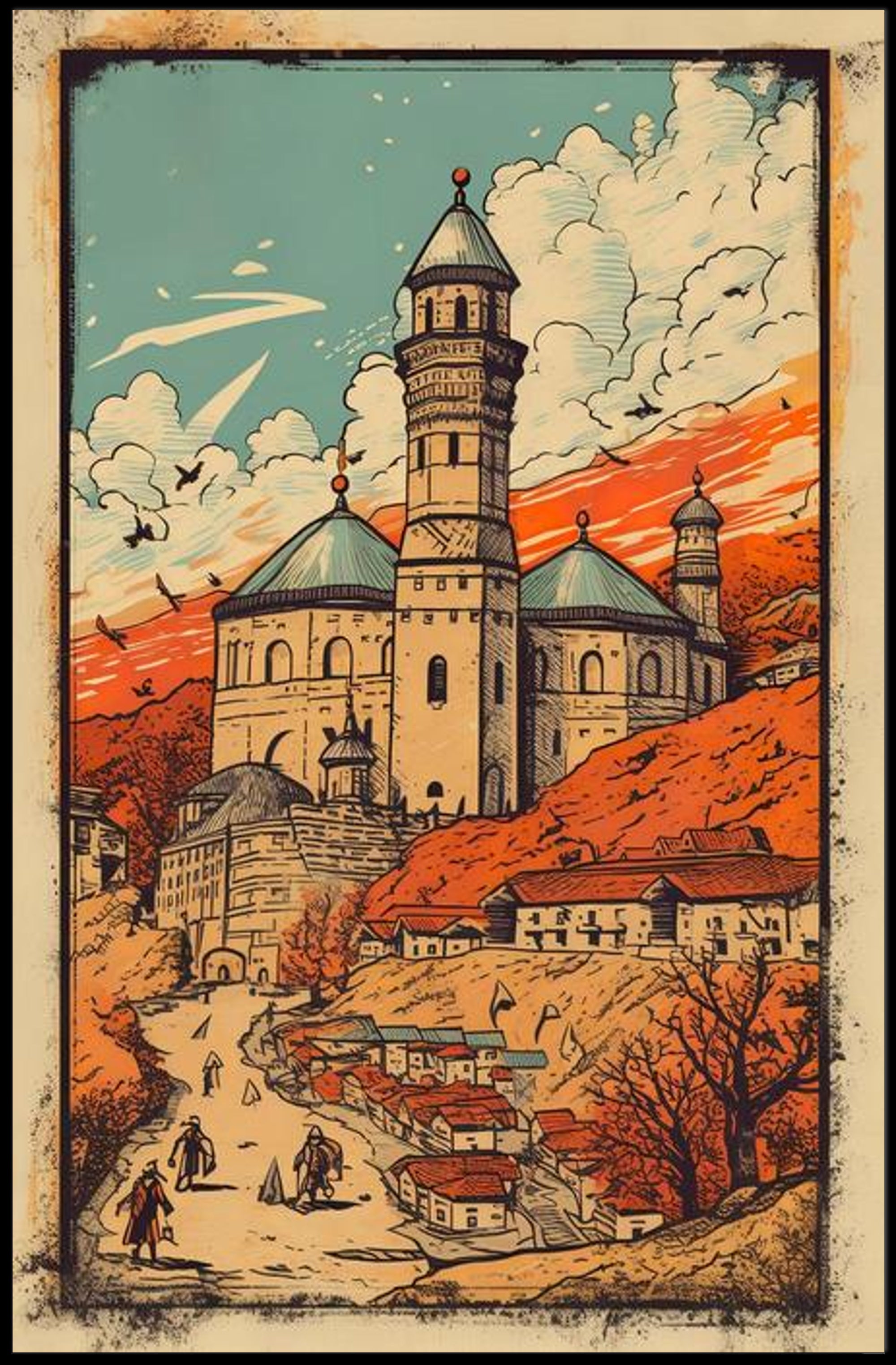 Enchanted Castle in the Hills Poster