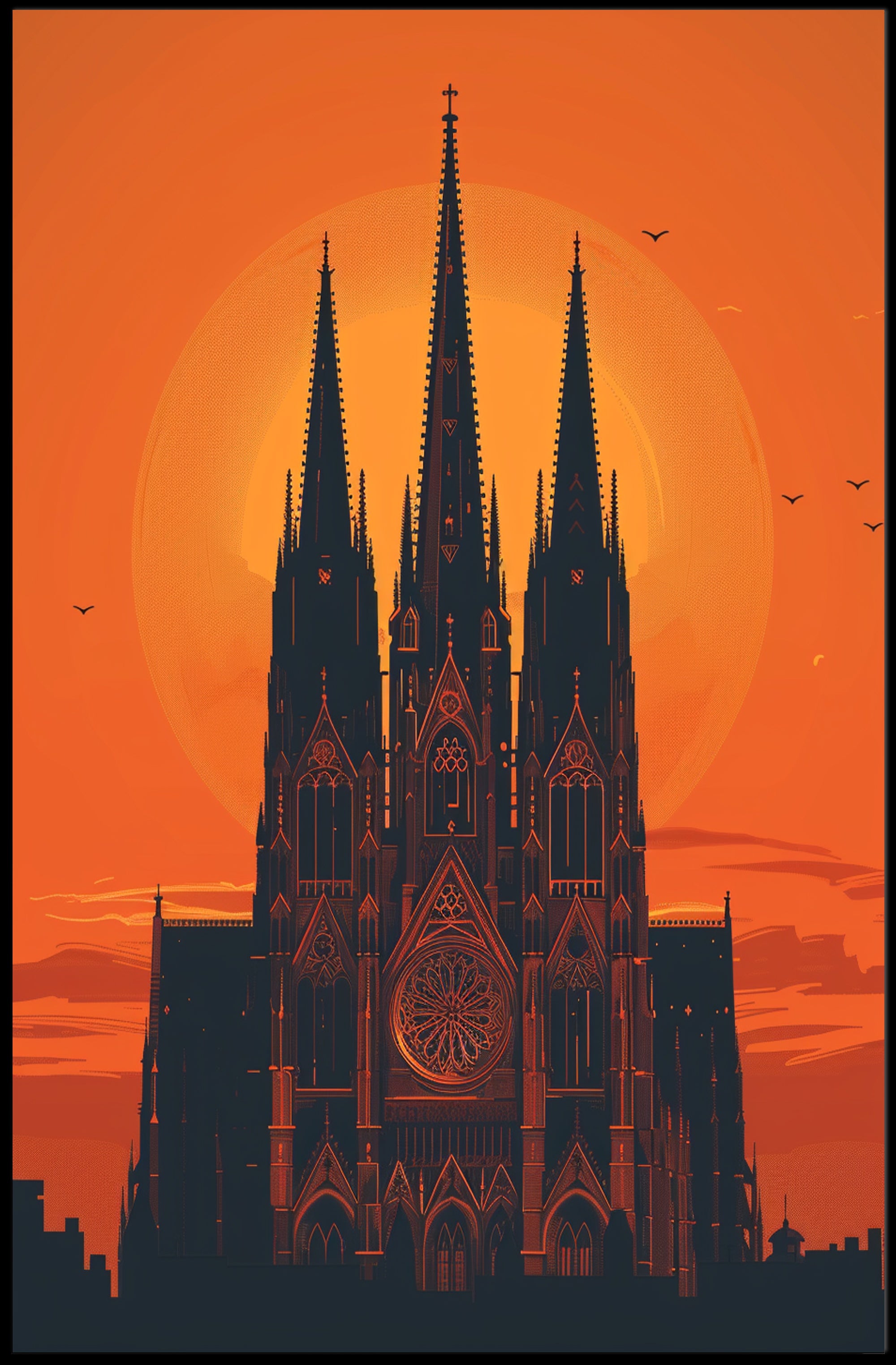 Mystical Forest Bird Poster: Dark and Enchanting Art PosterGoat