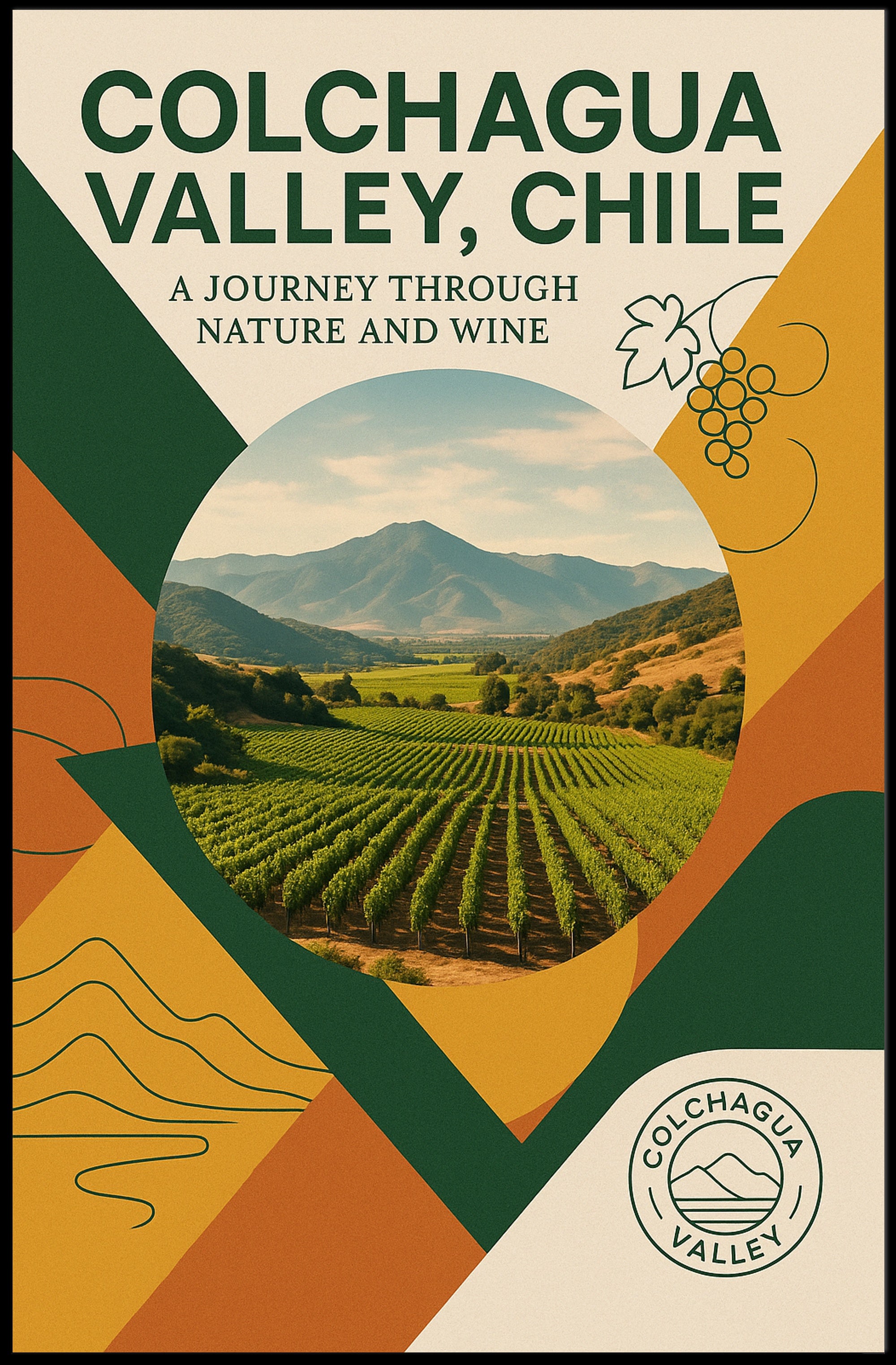 Colchagua Valley, Chile A Journey Through Nature and Wine Poster PosterGoat