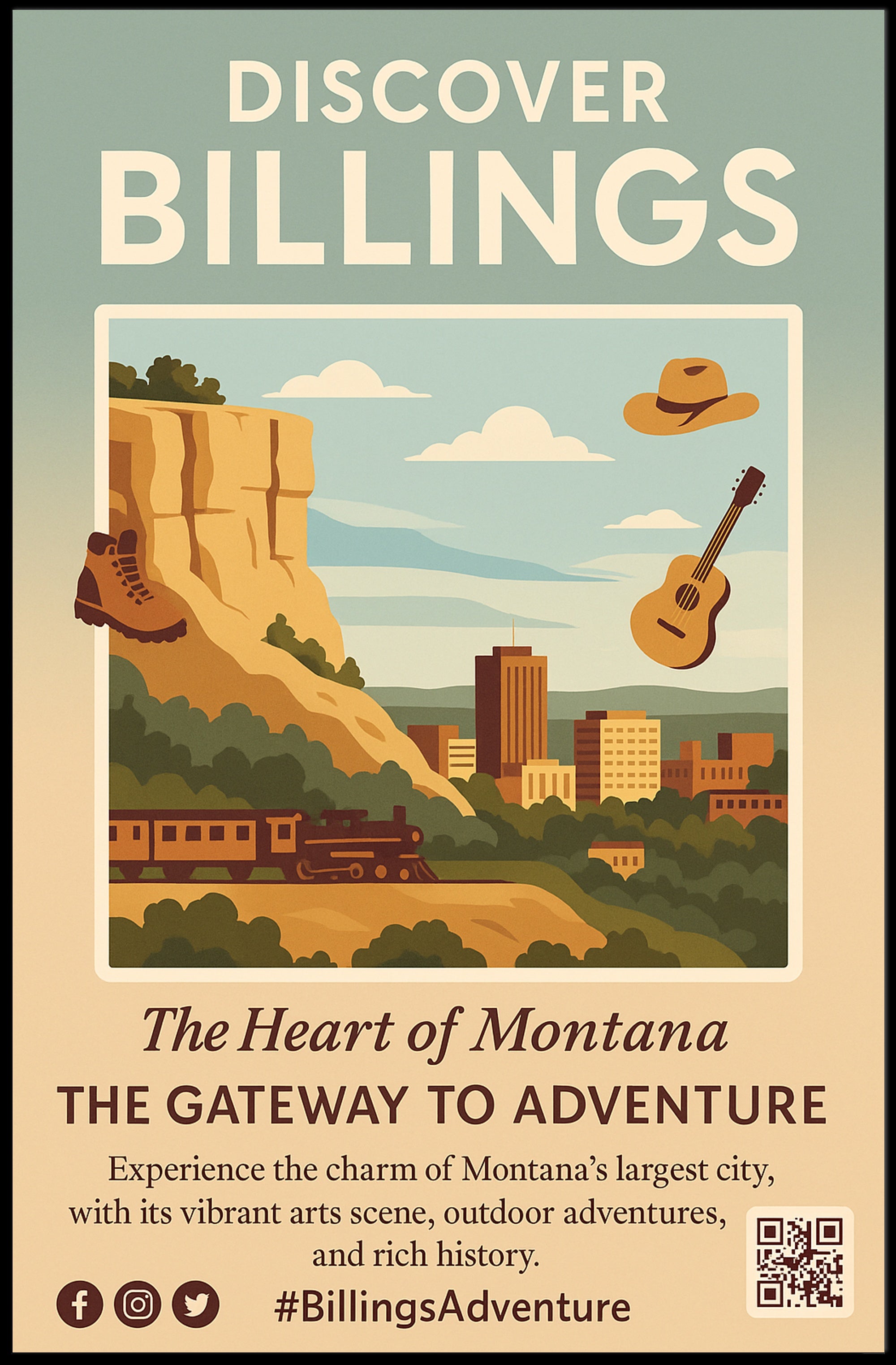 Discover Billings Poster PosterGoat