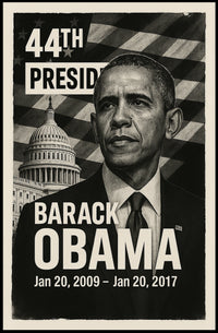 Barack Obama 44th President of the United States Digital Montaje Poster