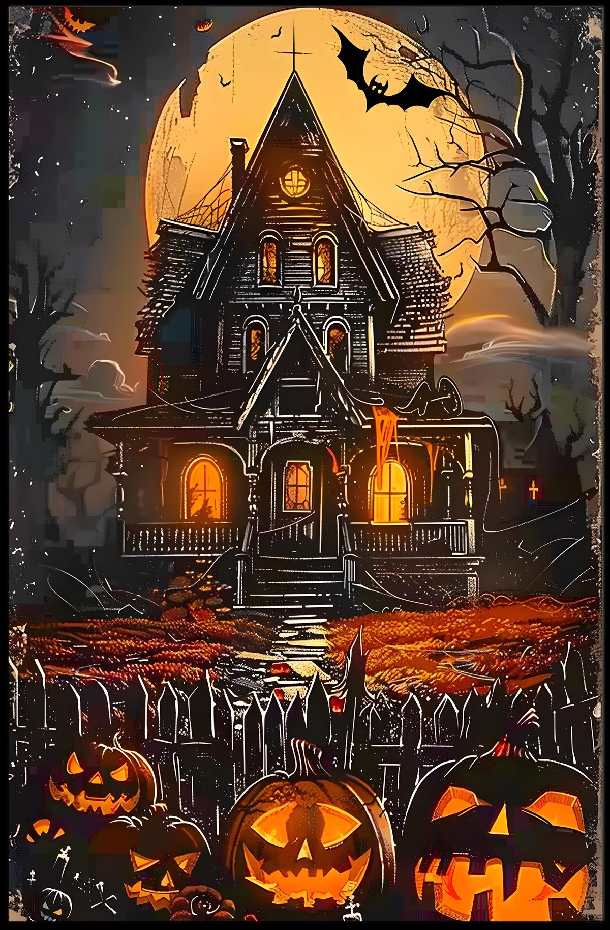 Haunted Halloween Night Poster
