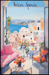 Ibiza Balcony Oasis Poster