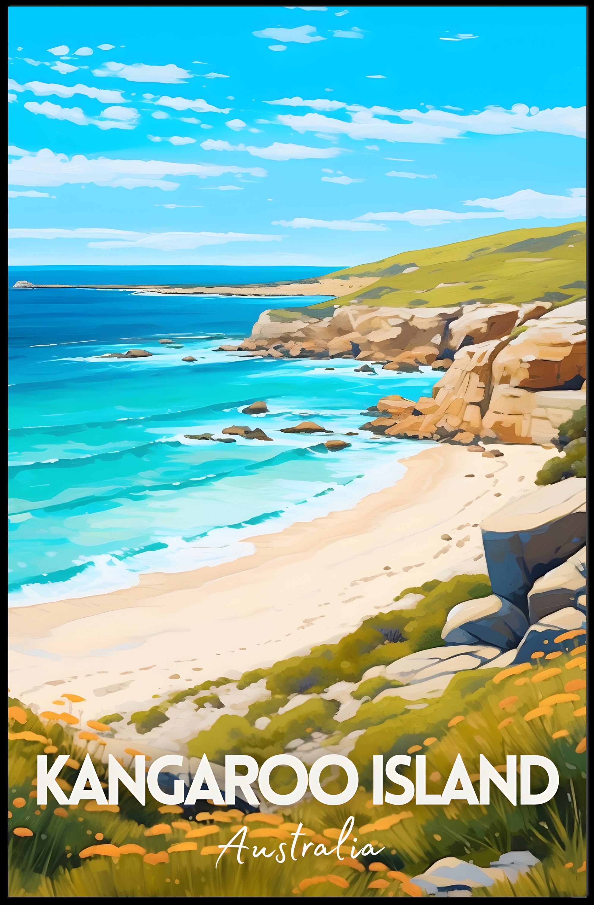 Kangaroo Island Scenic Escape - Travel Poster