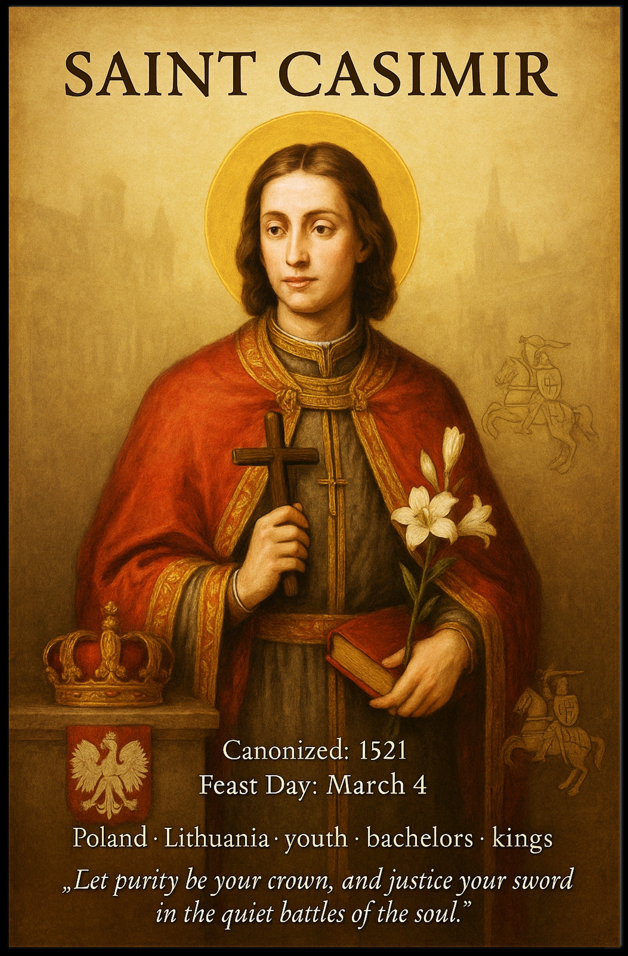 Saint Casimir Poster PosterGoat