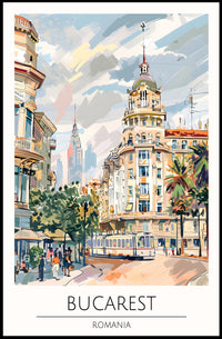 Bucarest Cityscape Poster PosterGoat