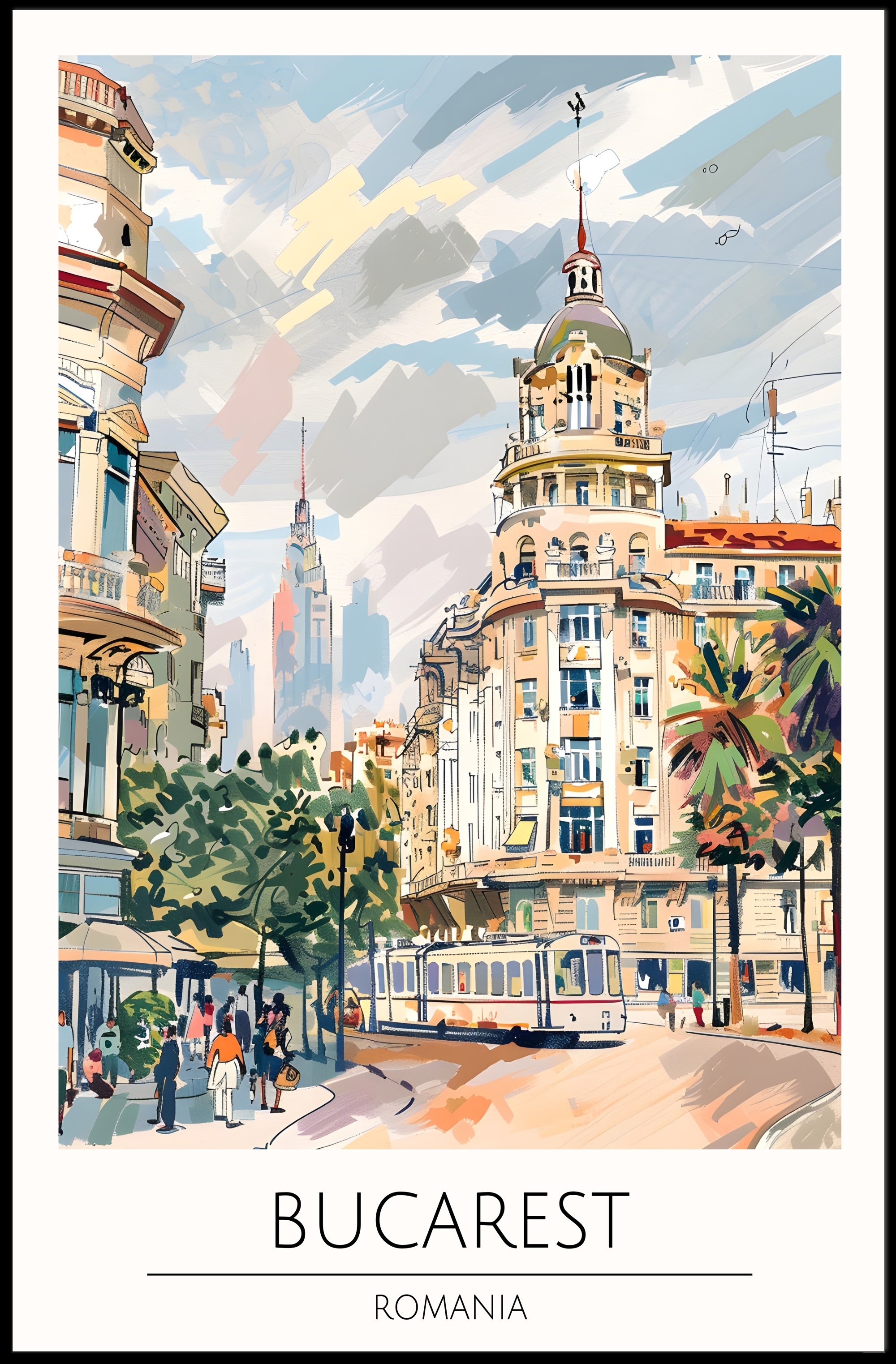 Bucarest Cityscape Poster PosterGoat