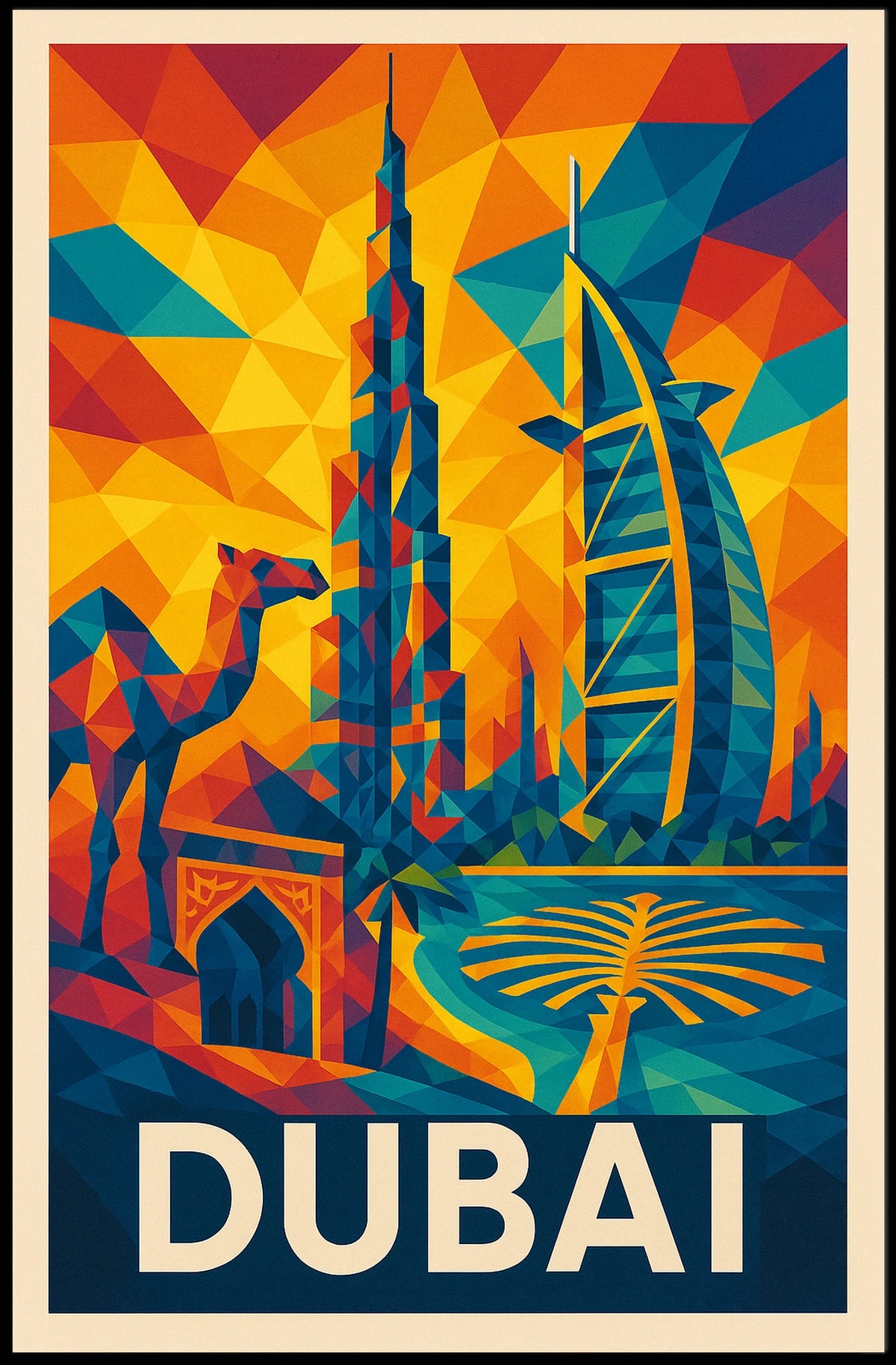 Vibrant Dubai Description Experience the dynamic fusion of tradition Poster
