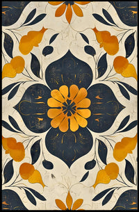 Elegant Abstract Floral Design: Artistic Poster