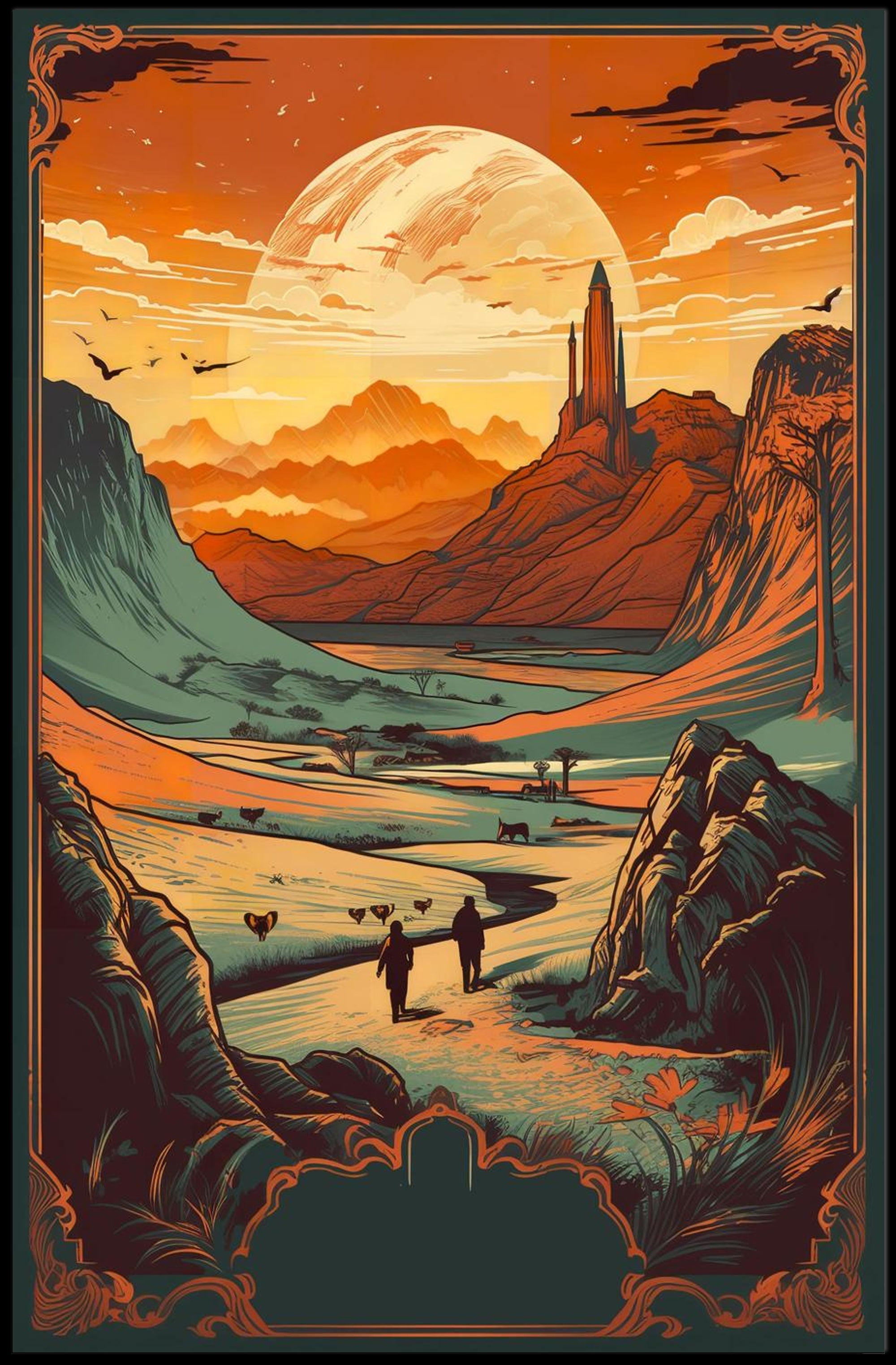Journey Through a Dreamscape Poster