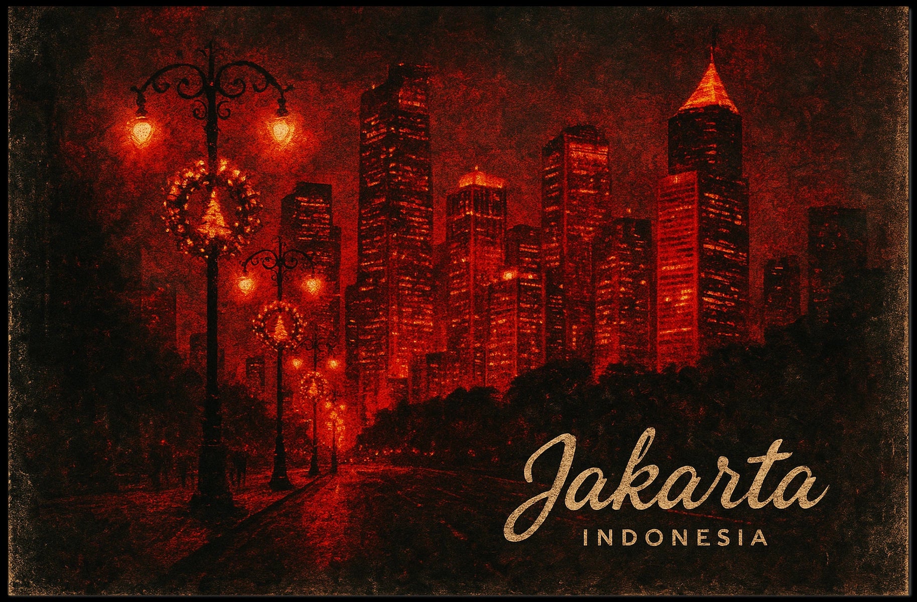 Jakarta at Night Poster