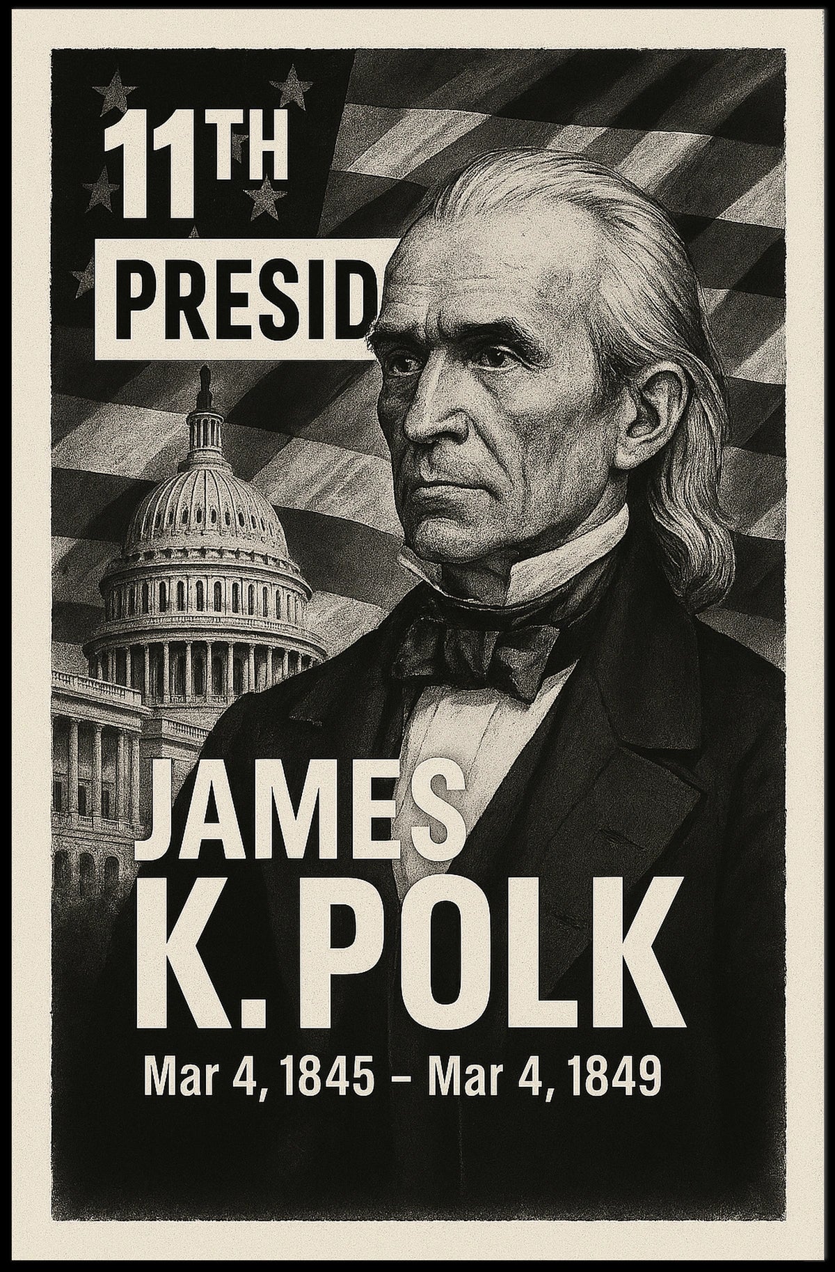 James K. Polk 11th President Poster