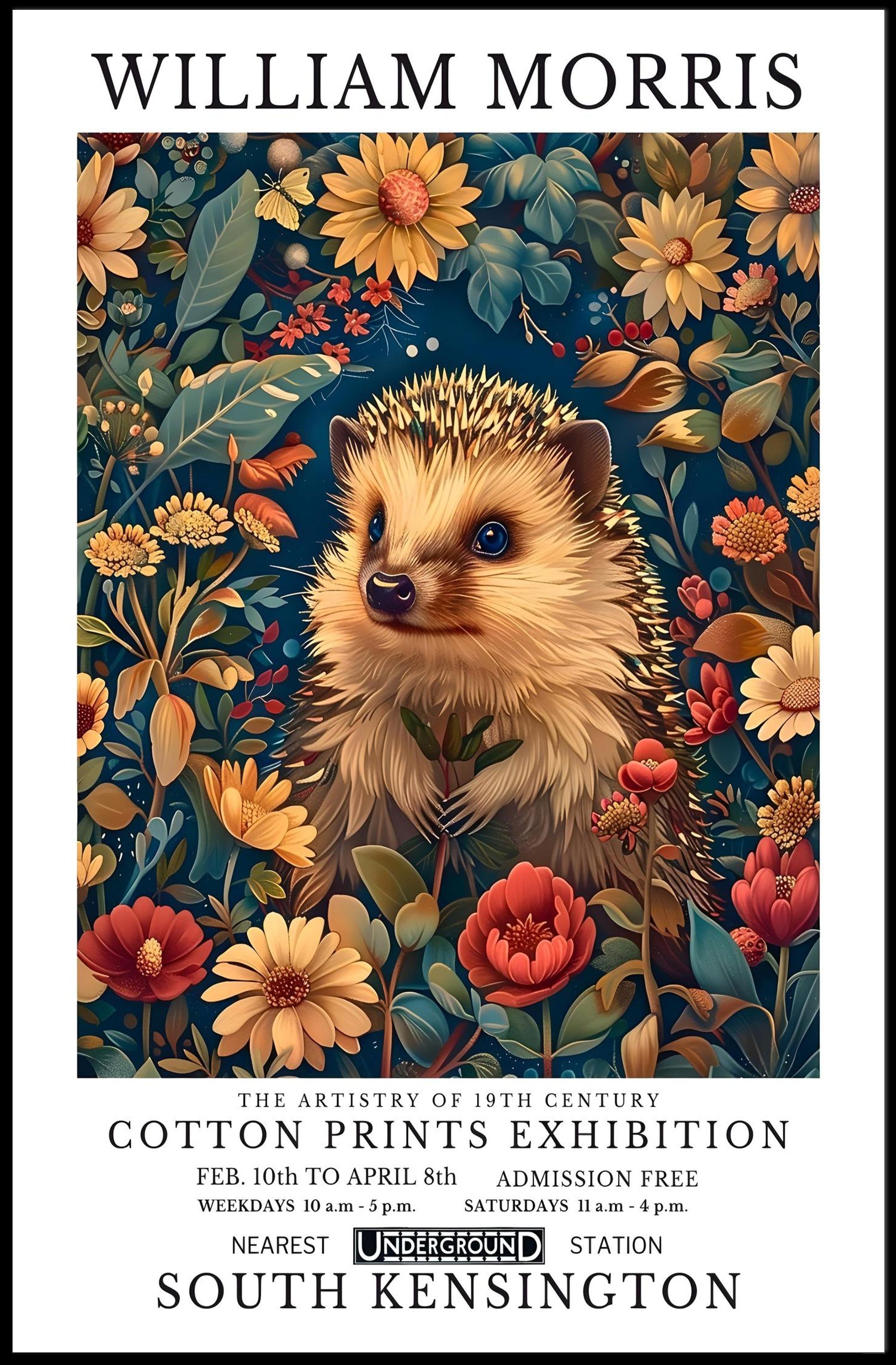 William Morris Nature Artistry Exhibition Poster