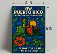 Viva Puerto Rico Heart of the Caribbean Poster PosterGoat