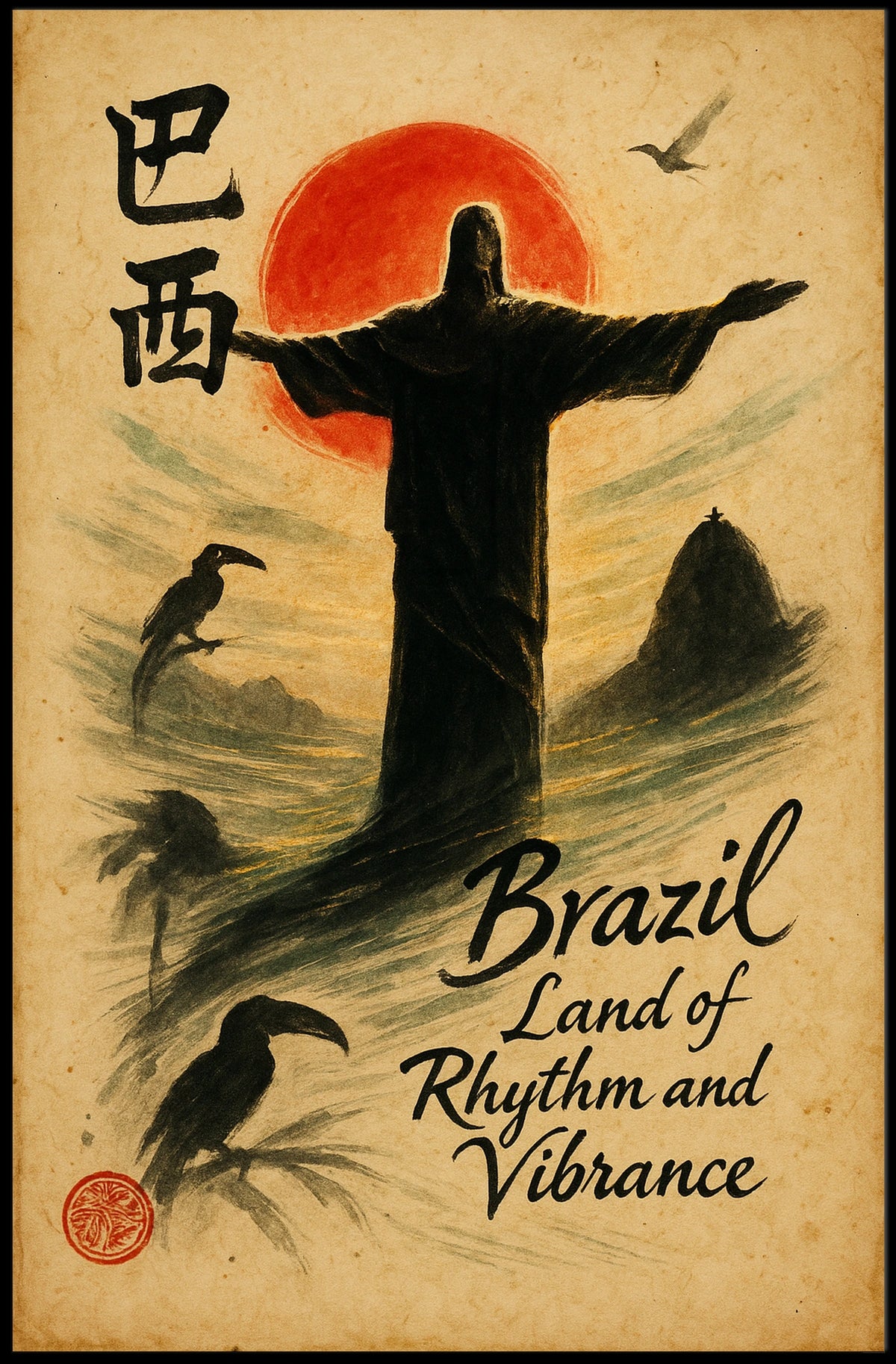 Brazil Land of Rhythm and Vibrance Poster