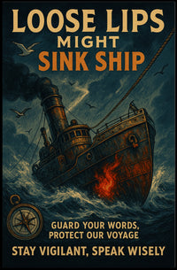 Loose Lips Might Sink Ships Poster
