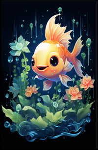Enchanted Waters Underwater Goldfish Serenity Poster