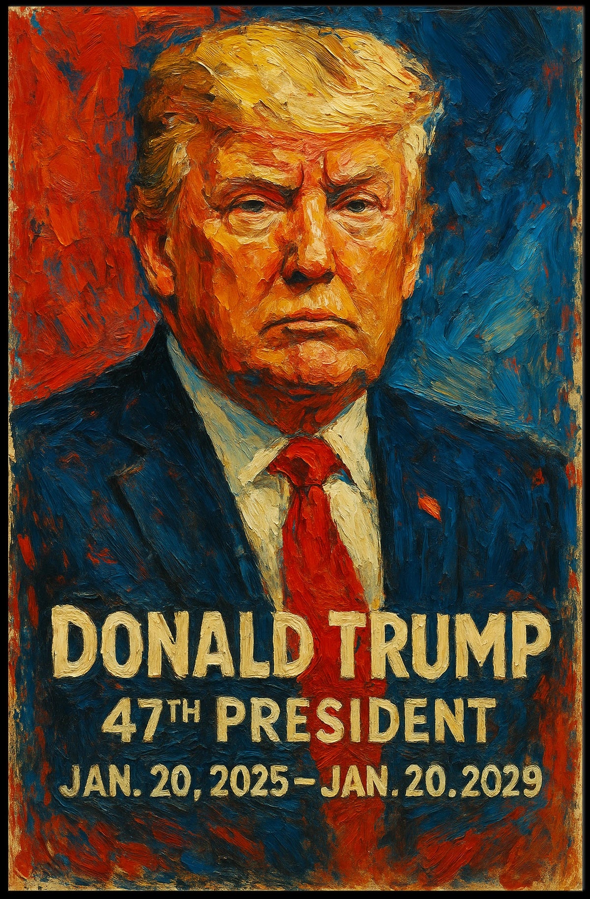 Trump Patriotic Visionary Statesman Poster