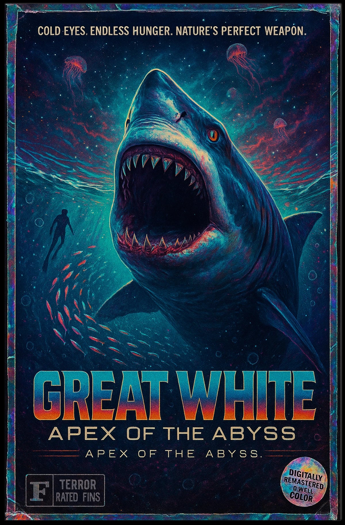 Great White Apex of the Abyss Poster