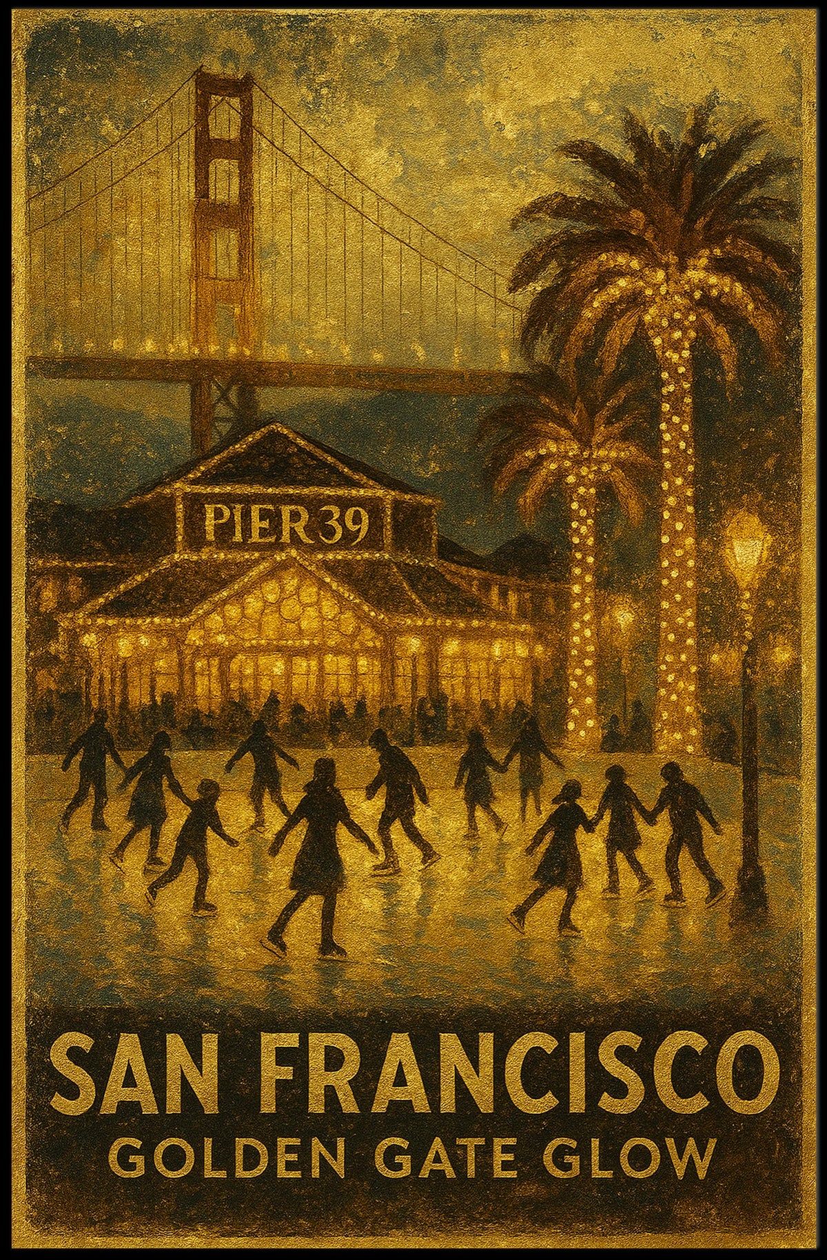 San Francisco Golden Gate Glow Poster