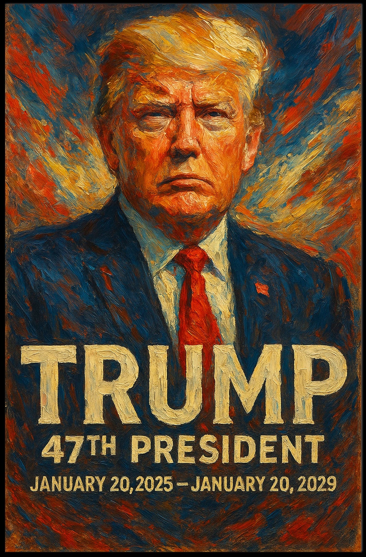 Trump Visionary Leader Turbulent Era Collectors Poster