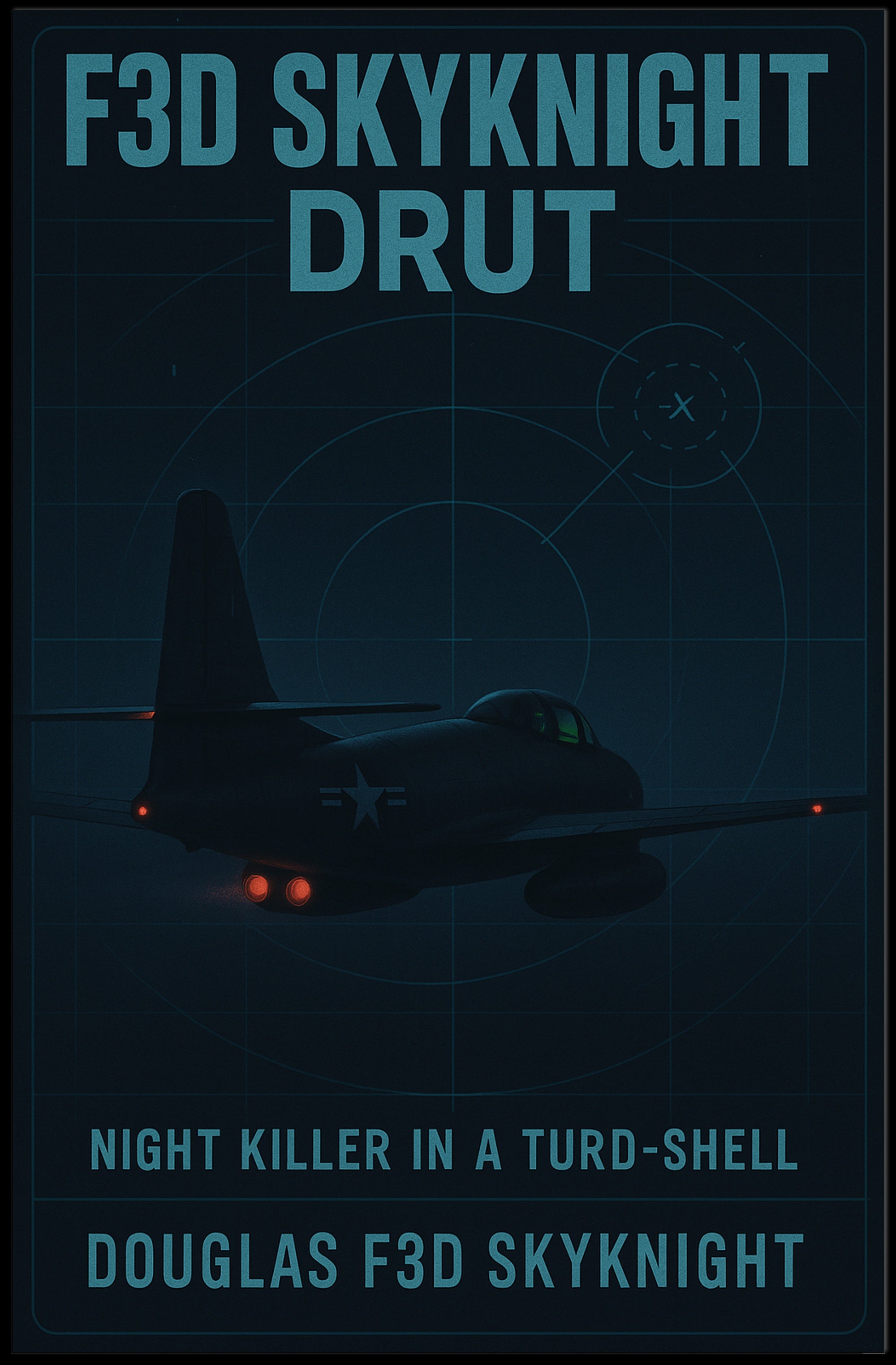 Douglas F3D Skyknight Radar Glory Art Poster