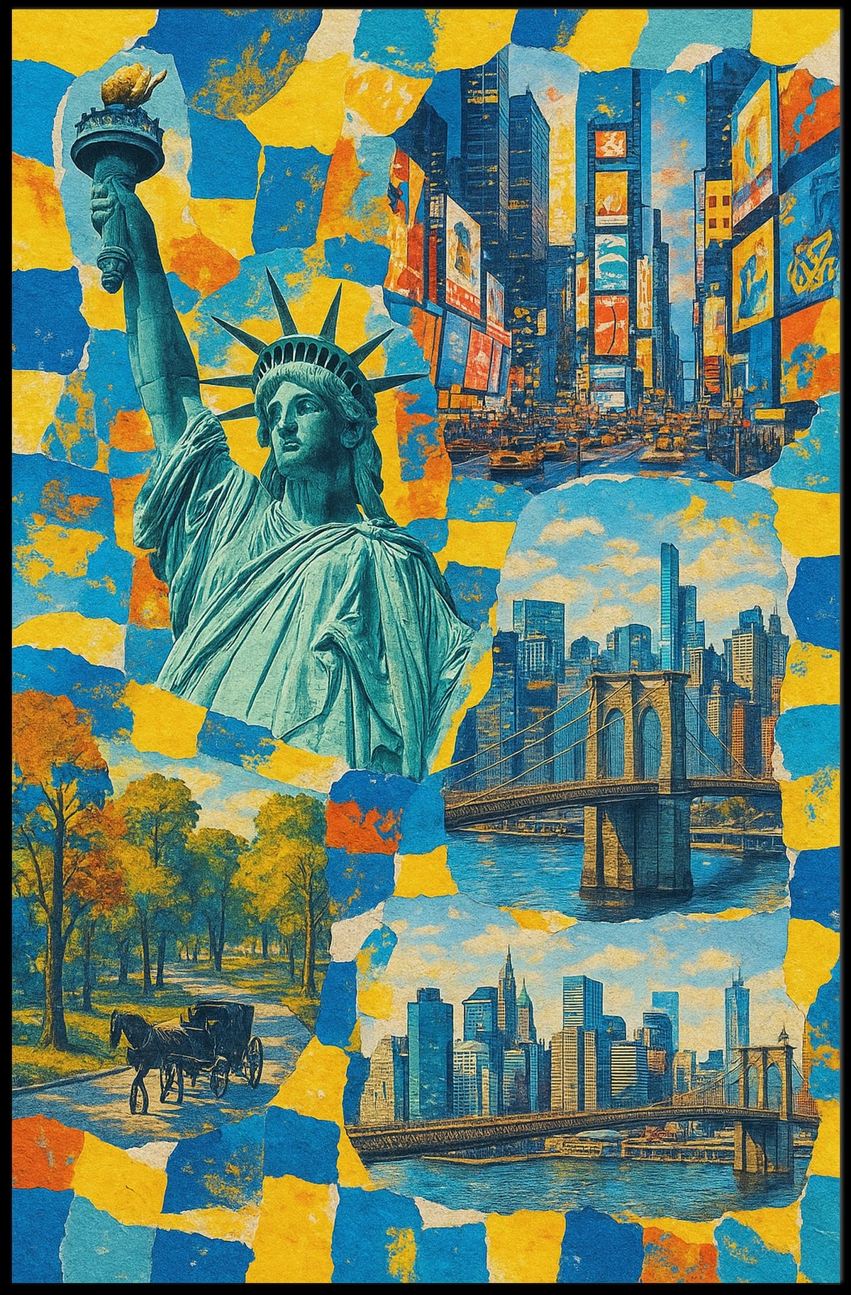 New York City Vibes Poster 18x24 Wall Art Decor NYC