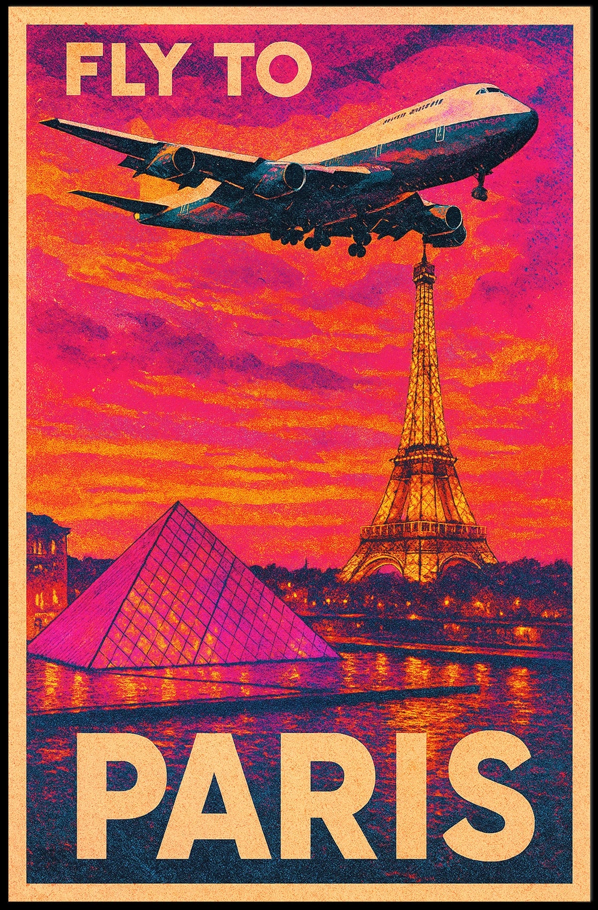 Fly To Paris Poster