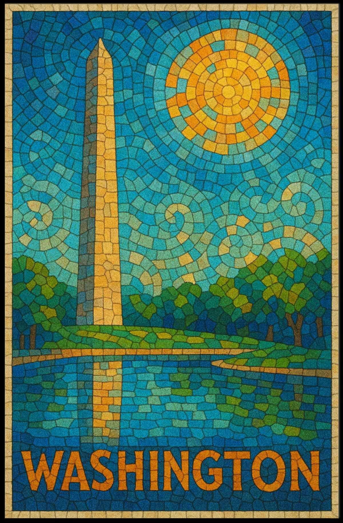 Washington Monument Mosaic Poster
