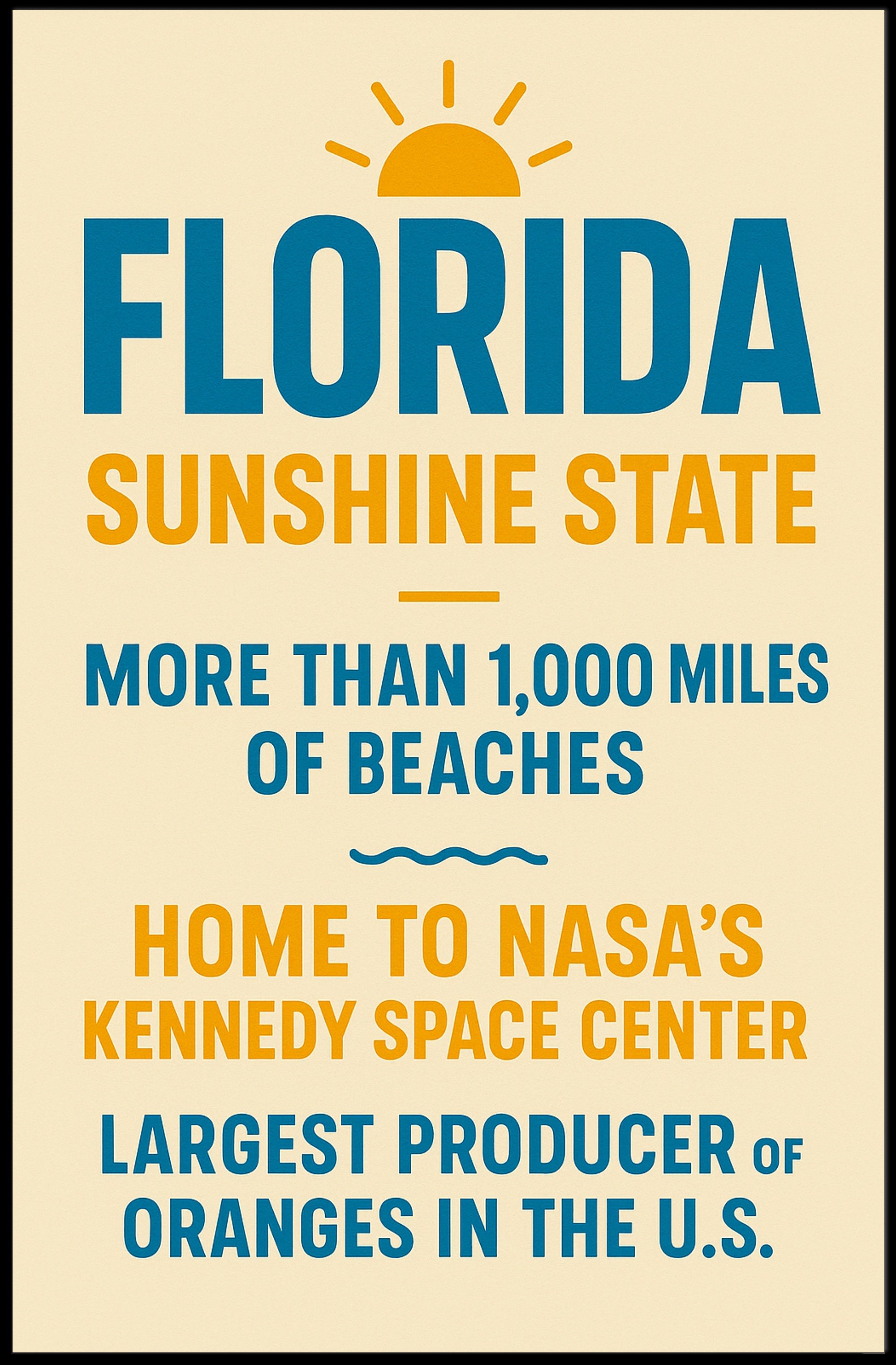 Discover Florida The Sunshine State Poster PosterGoat