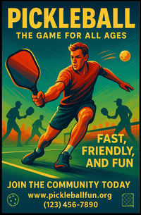 Pickleball The Game for All Ages Poster