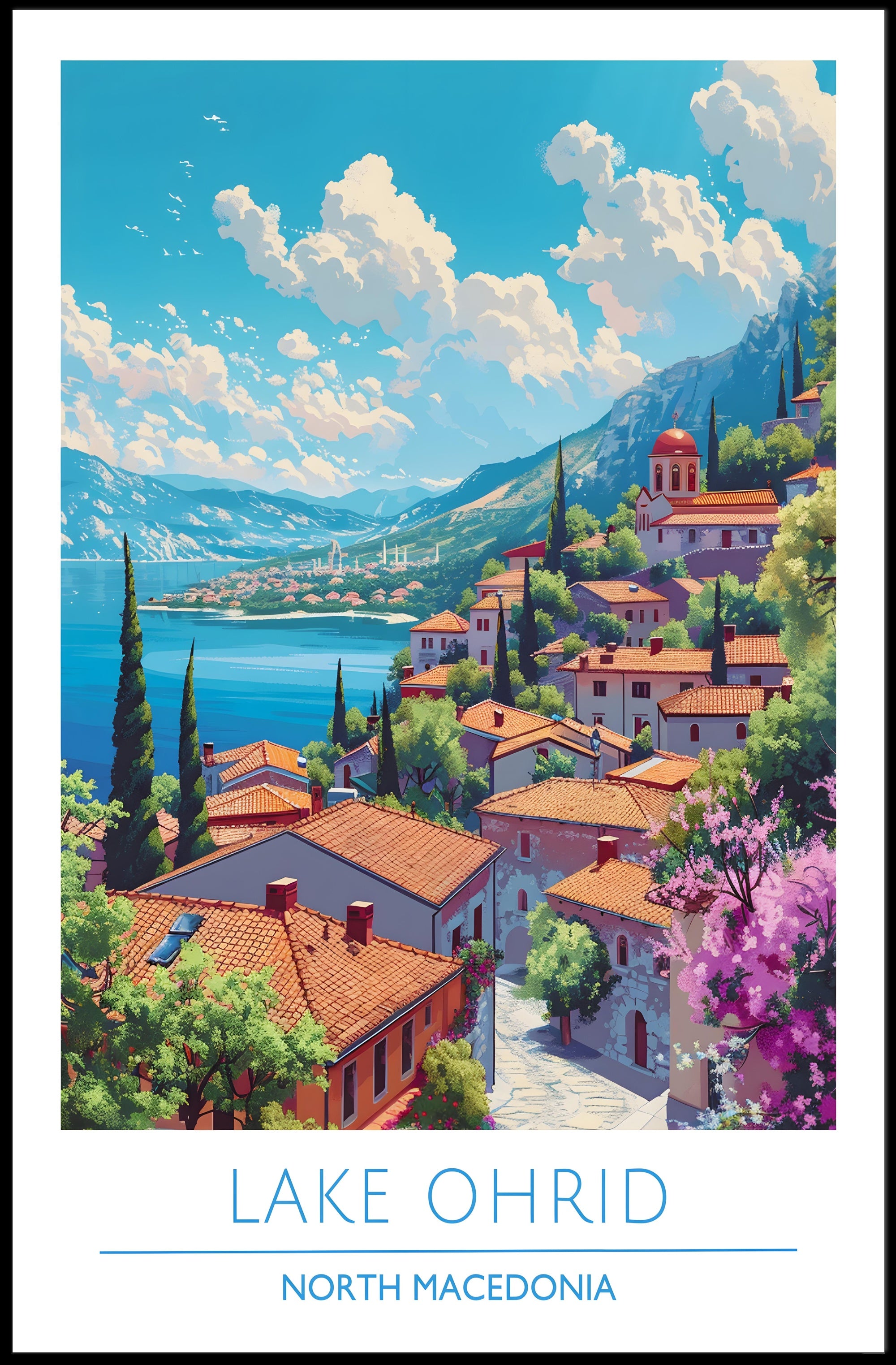 Lake Ohrid, North Macedonia Poster