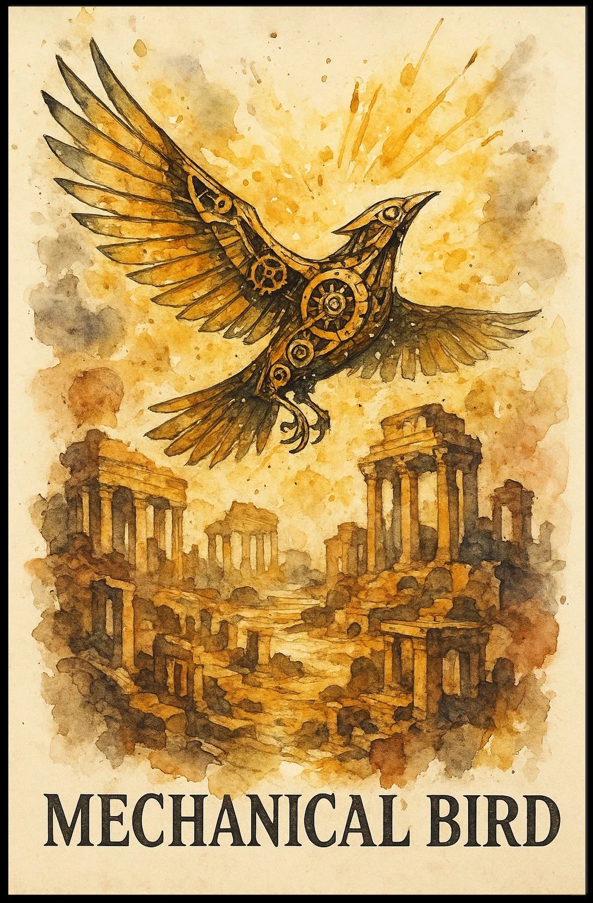 Mechanical Bird Poster