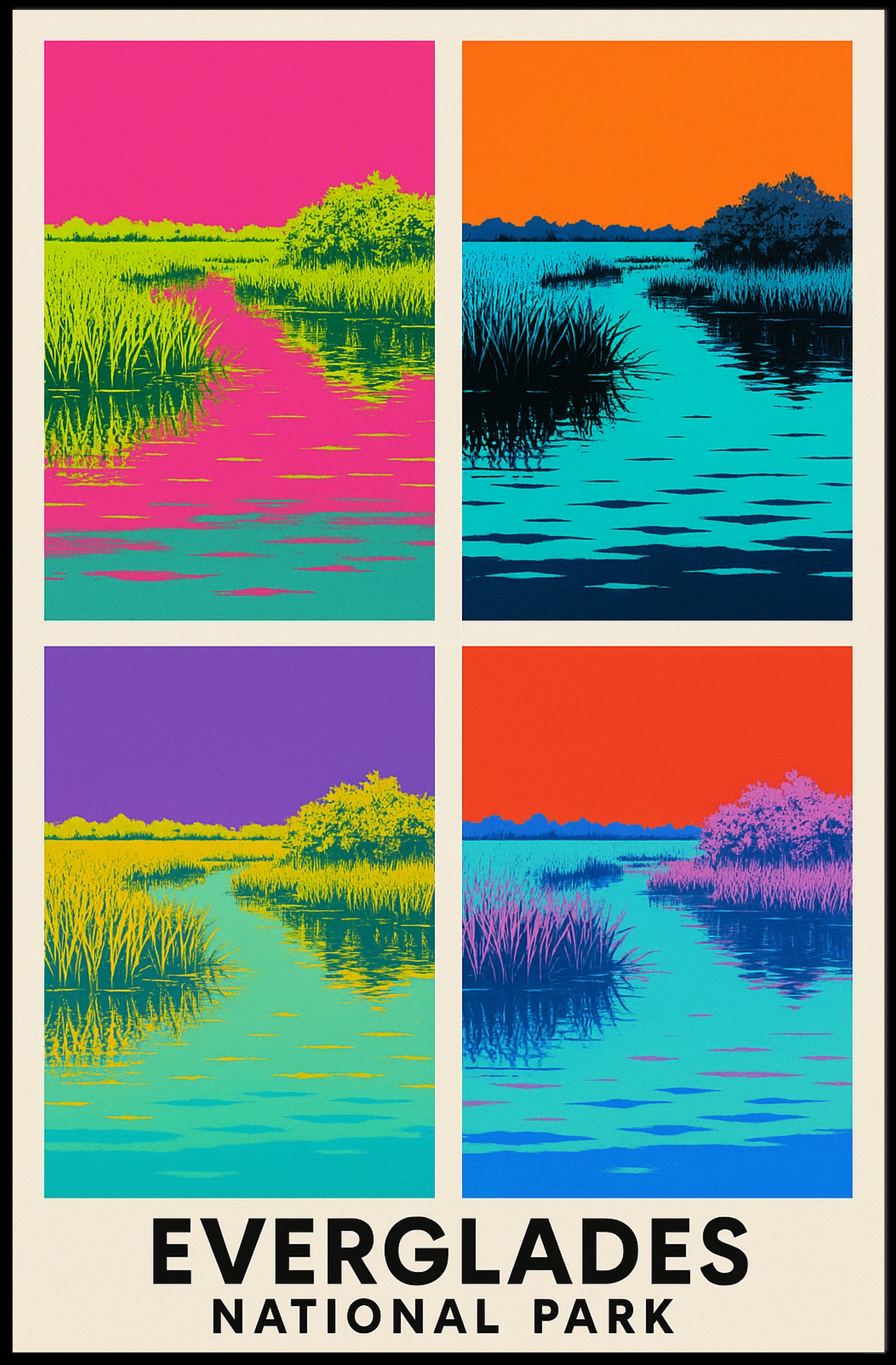 Everglades National Park Vibrant Reflections Poster