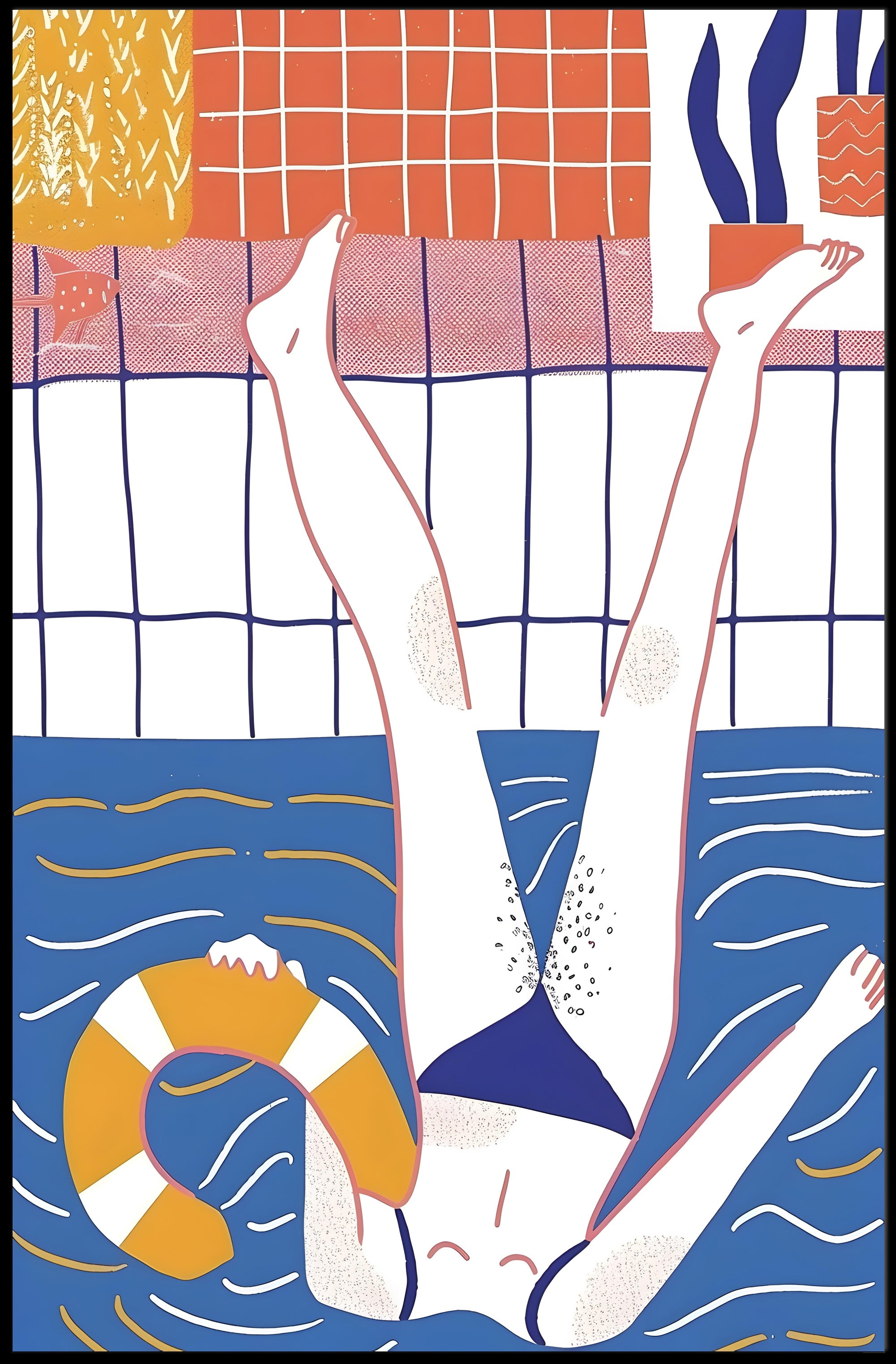 Poolside Relaxation Poster