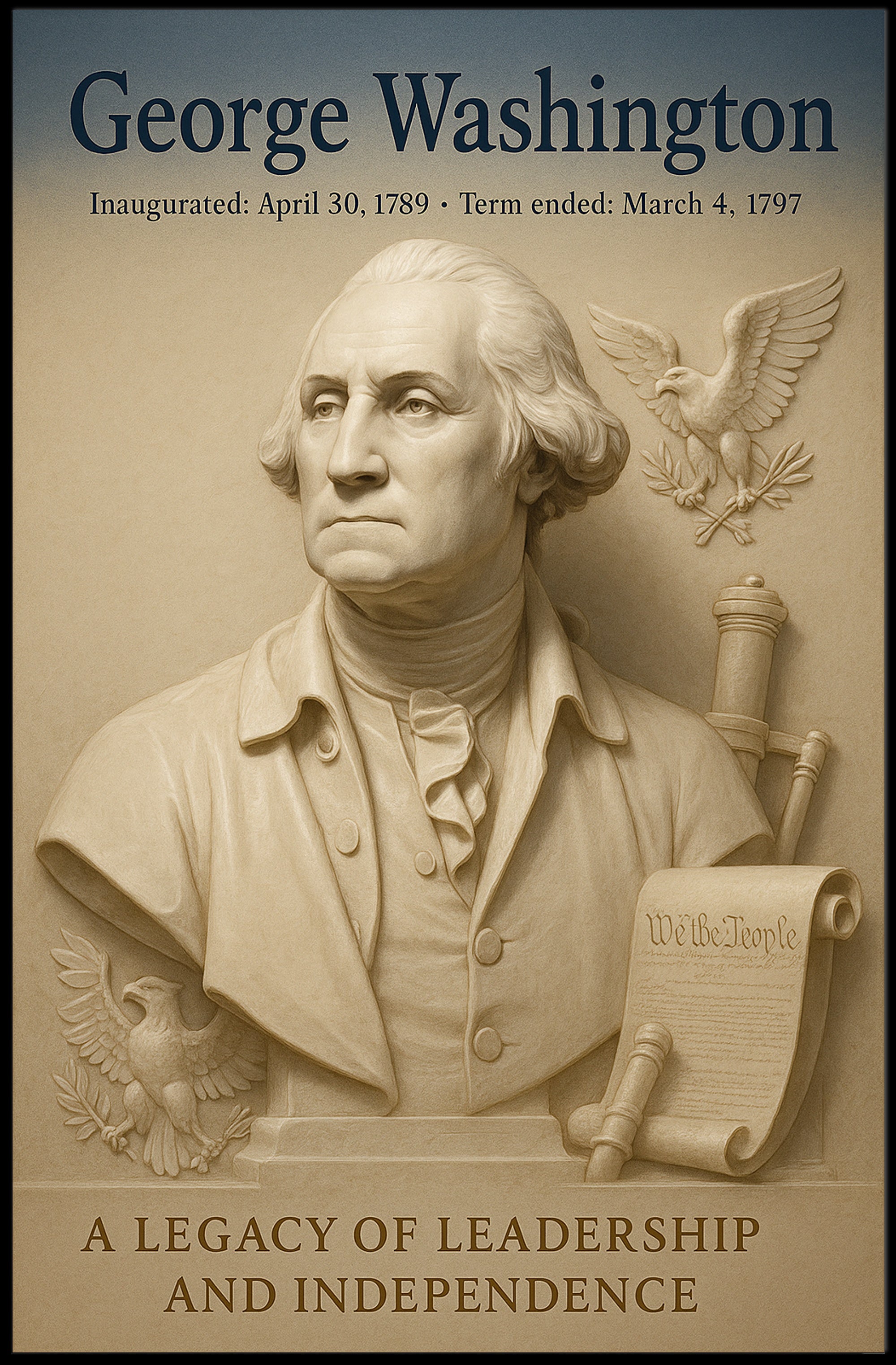 George Washington 1st President Poster PosterGoat