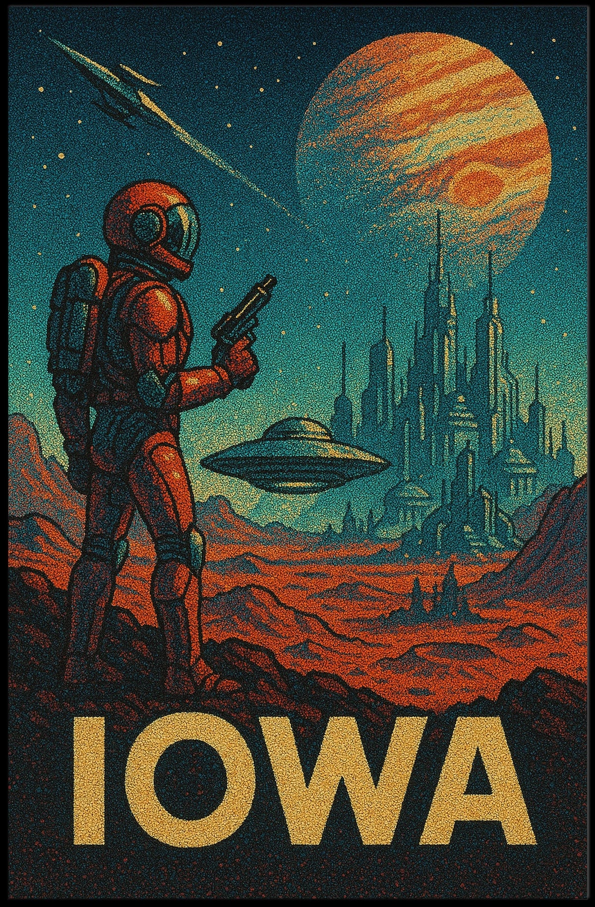 Iowa In Space Poster