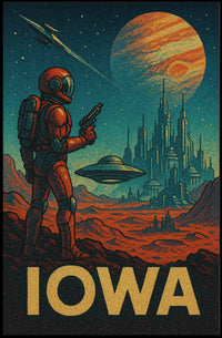 Iowa In Space Poster
