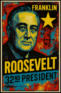 Franklin D. Roosevelt 32nd President of the United States Graffiti Pop Art Poster