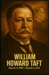 William Howard Taft Presidential Poster Vintage Analog Film Aesthetic Wall Art Historical Portrait Print