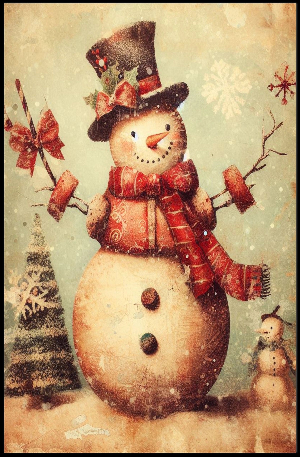Festive Snowman Delight Poster