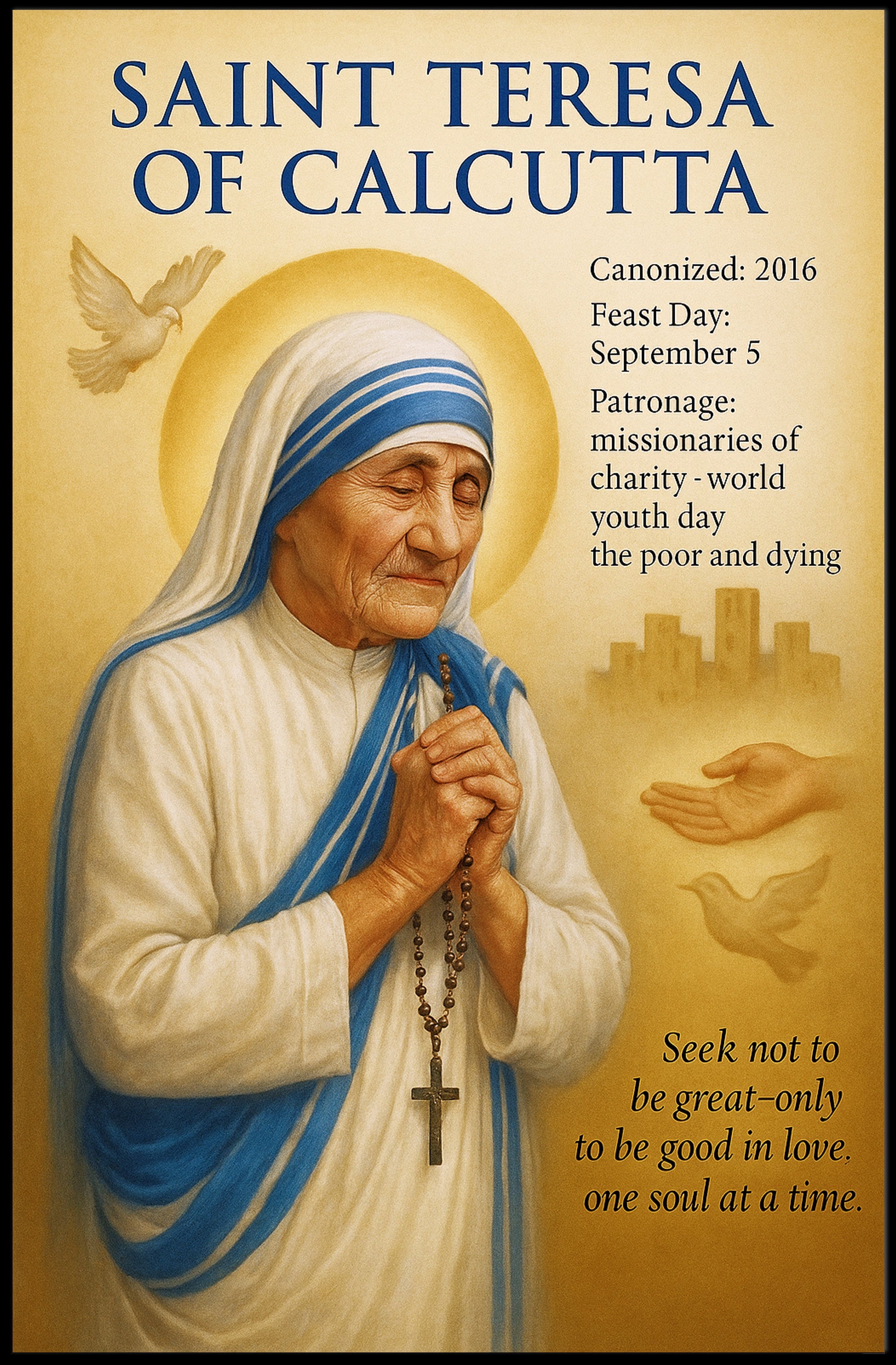 Saint Teresa of Calcutta Poster PosterGoat