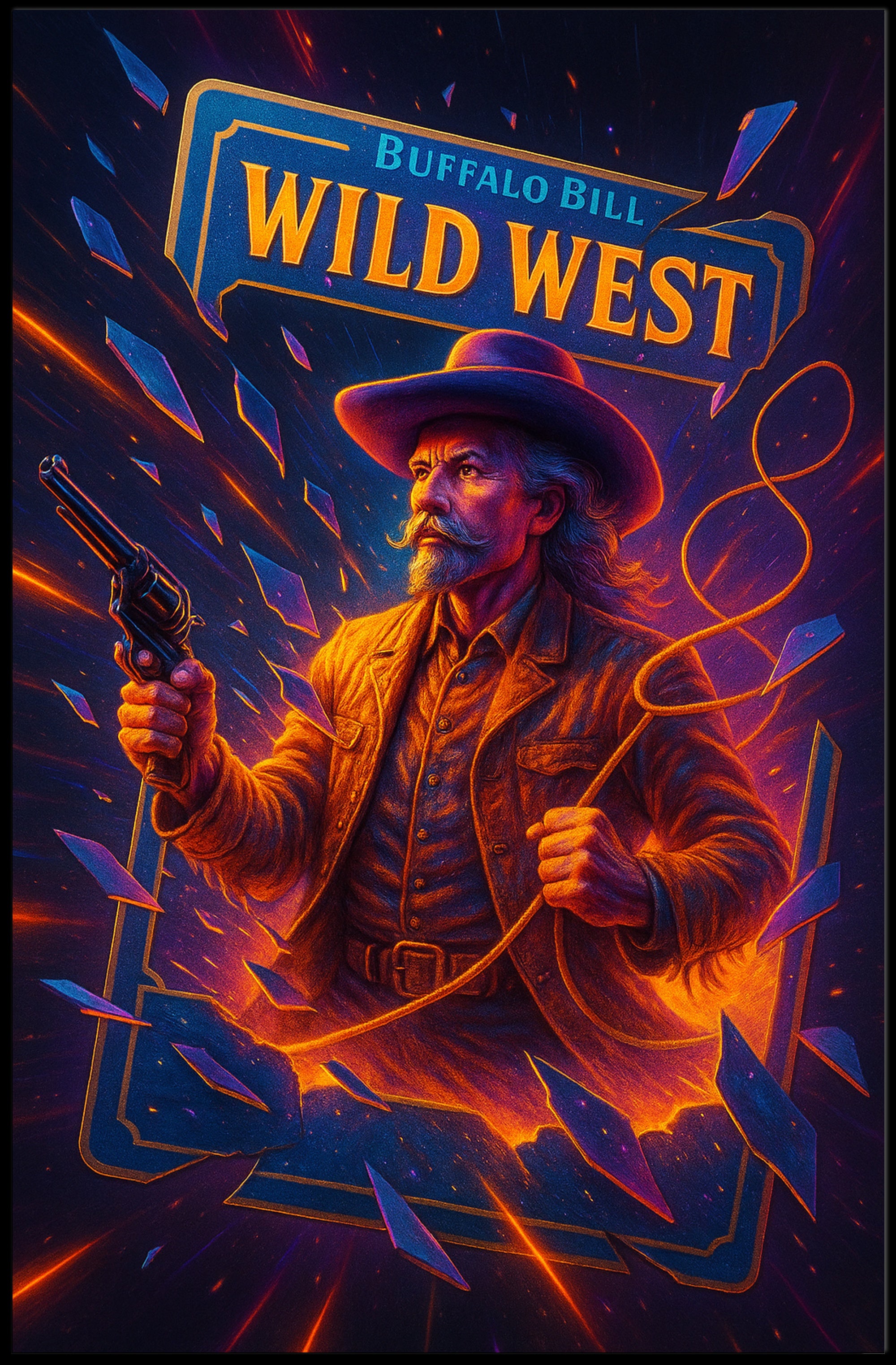 Buffalo Bill Wild West Wall Art Print PosterGoat