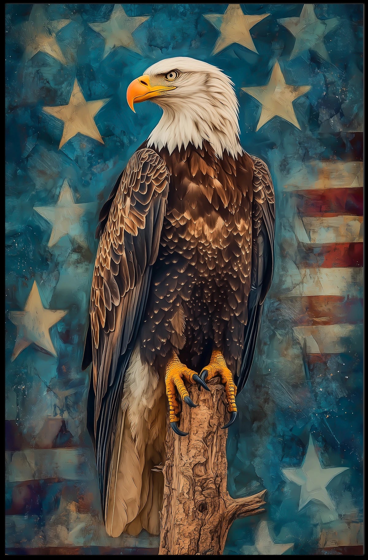 peaceful bald eagle Poster